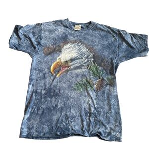 Habitat Vintage 90’s Cotton Blue Graphic T-Shirt with Eagle Design